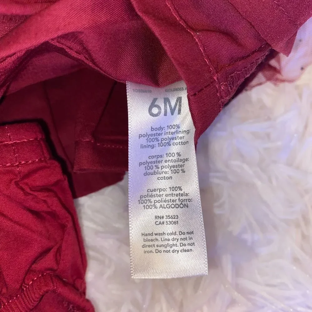 *NWOT* Carter’s 6M Baby Girl Maroon Sparkly Dress w/ Diaper Cover